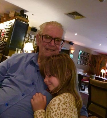 Emily Violet having cuddles with great-granddad Papa ❤️