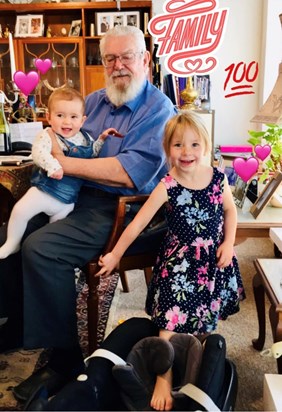 Great papa 💕💕 Lily and Emily 