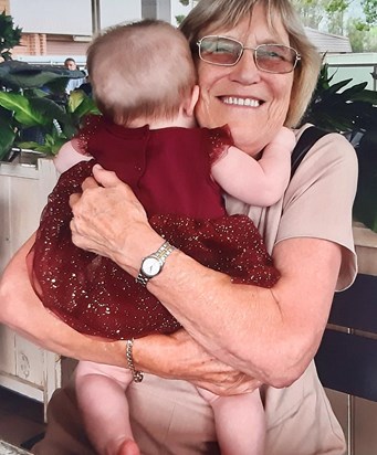 My favourite photo of Barb, with her great niece Aurora in Sydney, November 2019.
