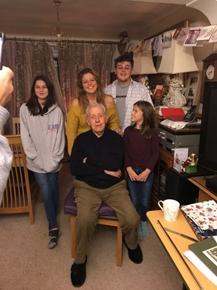 Grandad with his Grandkids , Abi, Gracie, Dan & Zoe