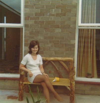 Mam in Back Garden of Alexandra Way circa 1972