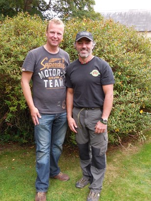 Rob with one of Bear Grylls Instructors - Having participated and help build an event