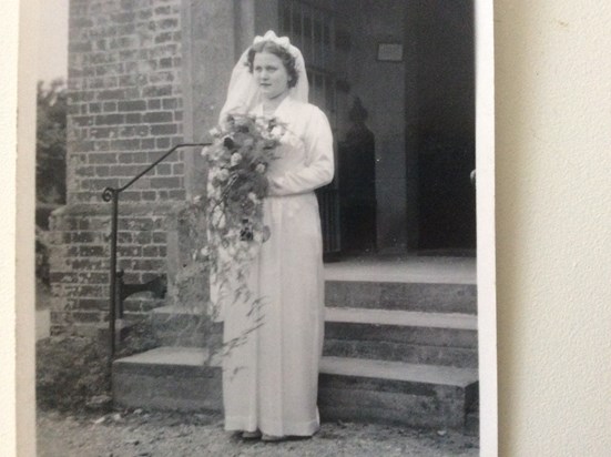 wedding Day 21st June 1952 age 17 Crookham Church