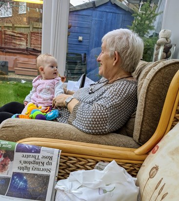 Mum loved holding her grand daughter Clara