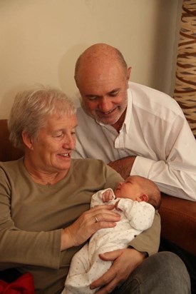 The first time mum and dad met Kira their grand daughter 