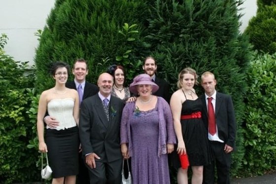 Lovely picture of us all at a family wedding 