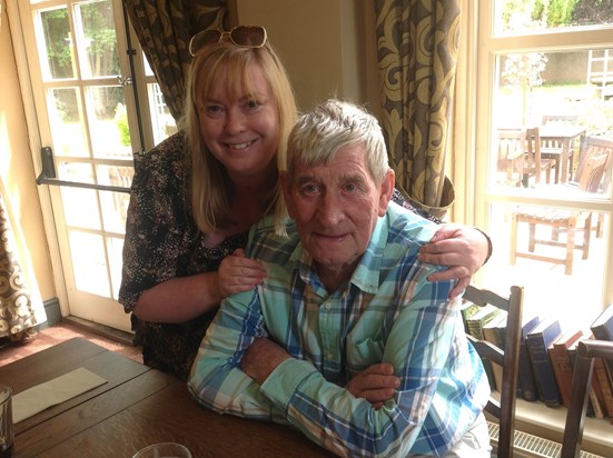 Bev and Dad in one of his favourite places ... the pub !