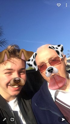 Grandad and I experimented with Snapchat :)