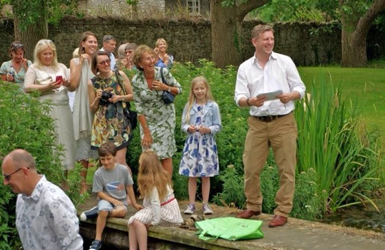 Wedding day - duck race finish line