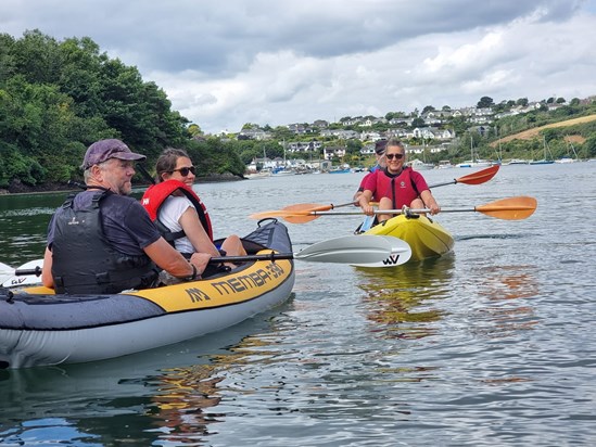 Kayaking with the Greenings, St Mawes 2022