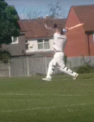 Neal playing in the MCS cricket match - Civil Service Club in Bristol