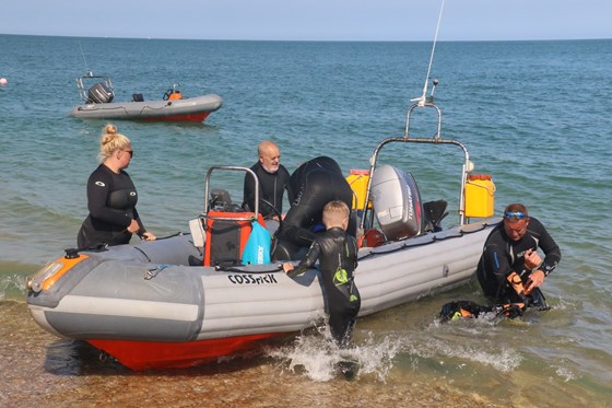 Getting ready to dive. Beesands 2019