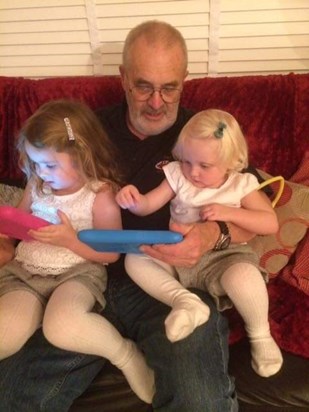 Granddad with Scarlett-Rose and Daisy