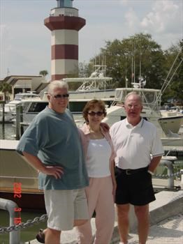 Brian with Larry & his wife Joyce on Hilton Head, March, 2002