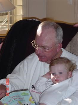 Dad and his granddaughter Logan Alward - 2002