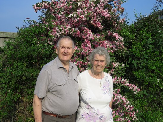 Tony & Joyce in the garden