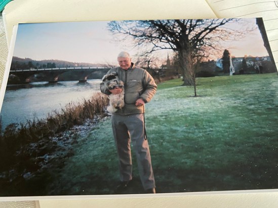 Dad and his much loved dog Bailey 