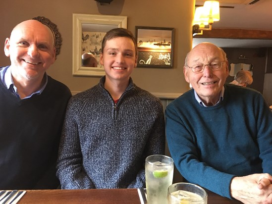 Mike, James and Grandpa, December 2019