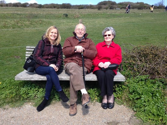 Apr 2019 Dover -with niece Julie and Dorothy