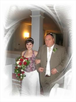 Michele and her dad on her special day. I always dreamed of my dad giving me away at my wedding.