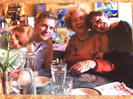 Martha having fun with her Grandchildren (2006)