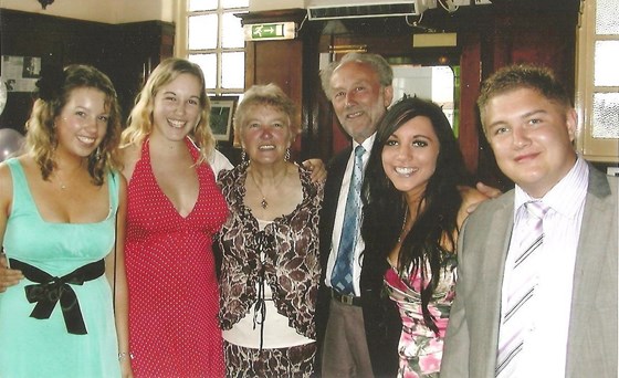 with her beloved Tony & grandchildren Sam, Hayley, Bec & Chris