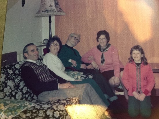 Albert with Pauline, Uncle Bill, Betty and Lisa.