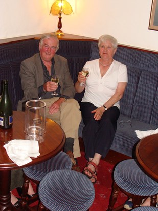 Celebrating 50 years of marriage at Beddgelert June 2009