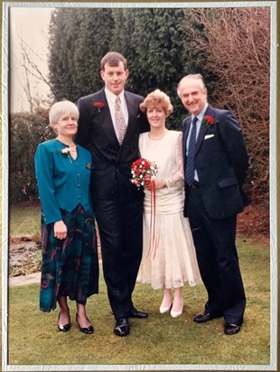 At Carolyn and Steve's wedding 1990