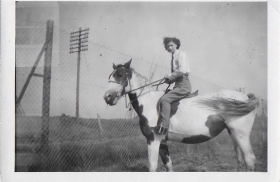 Riding a horse in Skegness Aug 1947