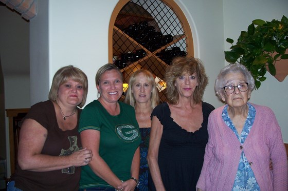 Julia, Sherry, Shelli, Lisa and Patty Sept-2009. 95th B-day