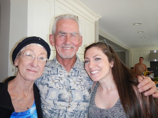 Susie with brother Mike and niece Jennifer Curry June 22 201 at Jennifer's RN Grad bak
