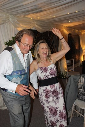 Suzy and Richard dancing the night away at James' wedding.