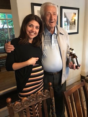 Grandad bet his belly was bigger then mine when I was pregnant with Tommy. 2018
