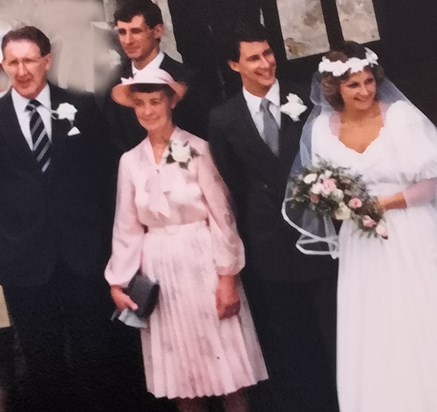 Bob, Brenda and Martin at Robin's Wedding 1987