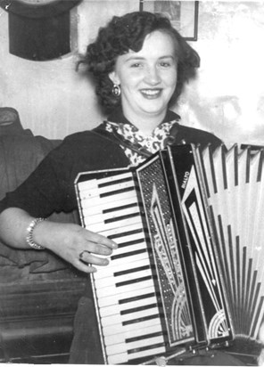 Happy moments with her Accordion