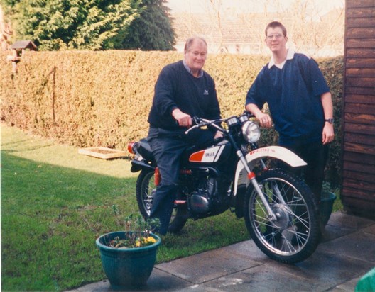 Mark, Dad and a Motorbike!