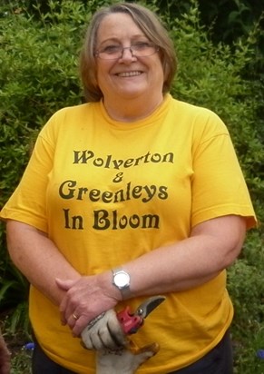 Jenny doing her stint for Britain in Bloom in Wolverton