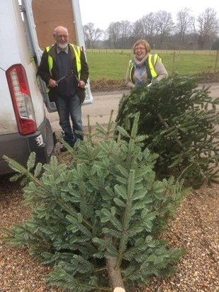 Whether it was collecting trees or making something for the hospice out of wood, Mike was always there. 