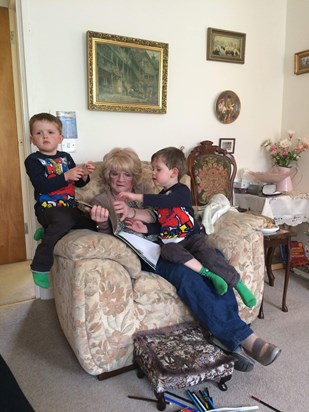 Nan with her great grandsons