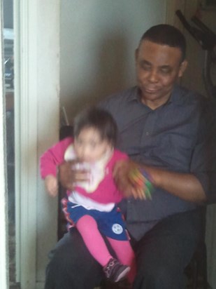 Dad & 4th grand-daughter - Christiana (I never did learn dad's wonderful photography skills!)