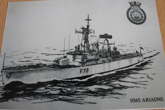 This was a postcard Tim sent to his family when on deployment with HMS Ariadne