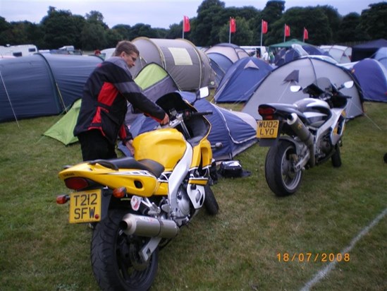 Camping at British Superbikes