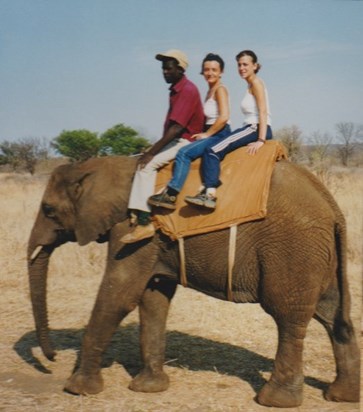Nicki with Michaela Wheals (Forrest) in Zimbabwe