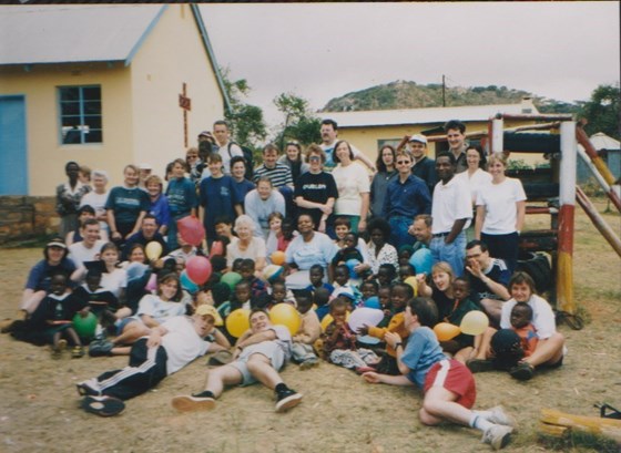 Nicki with the group in Zimbabwe