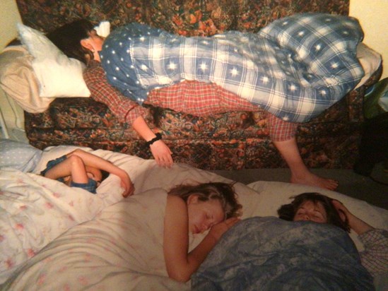 No tribute page to Nikki would be complete without an embarrassing teenage girly sleepover photo. Good times!