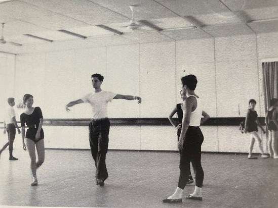 Vernon in Studio 1 at The Singapore Ballet Academy, choreographing a Pas De Deux for Helen Lyau and Tan Hock Lye, soloists with the Singapore Ballet.