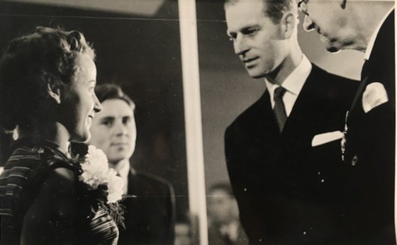 Eileen meeting the Duke of Edinburgh