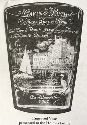 Eileen's glass engraving of Isleworth