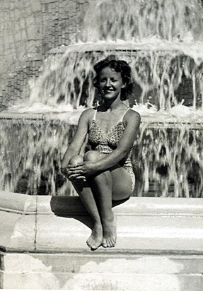 Early days at the swimming pool